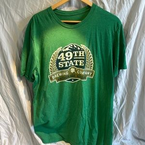 Men’s green large T-shirt 49th state brewing Company Alaska